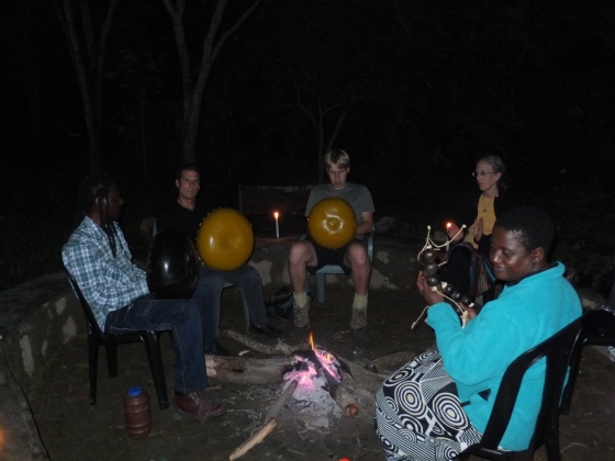 Playing by the fire Camp Nharetare 2014